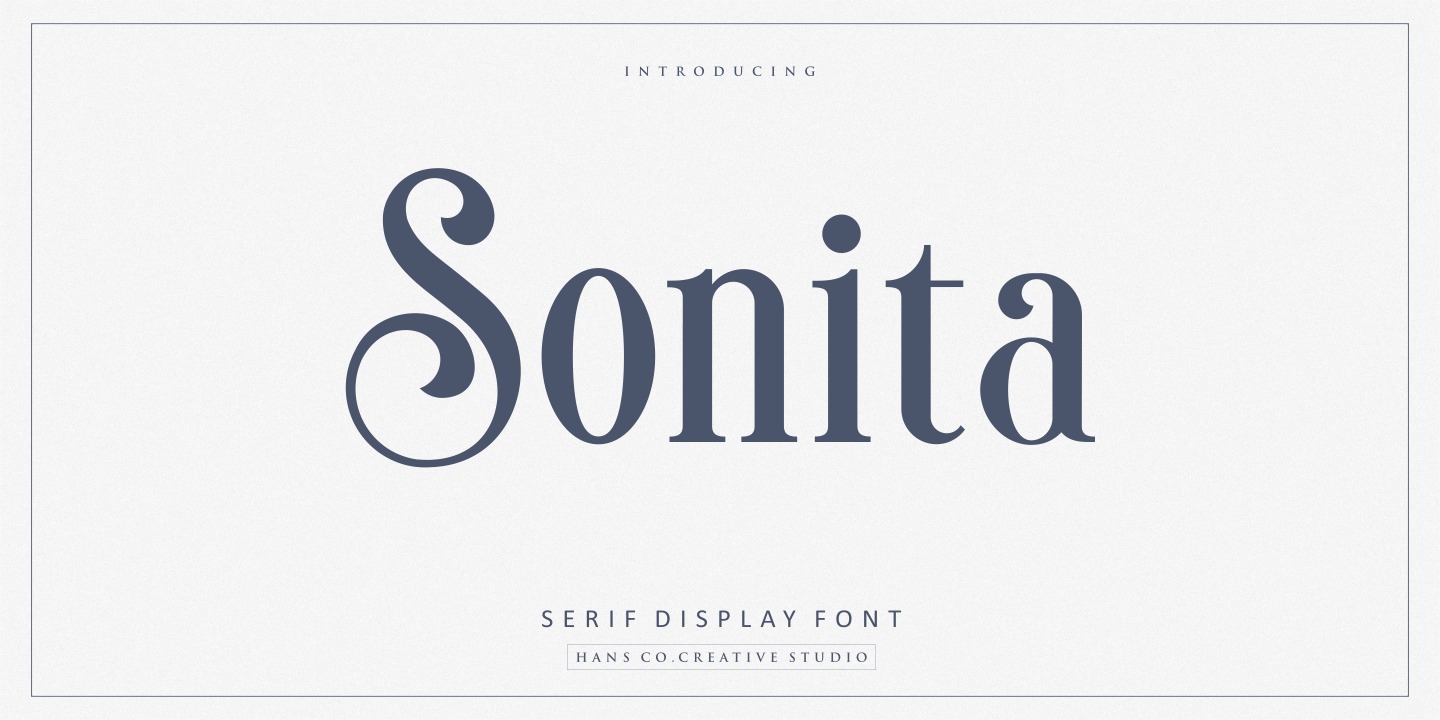 Schriftart Sonita
